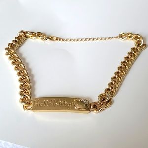Gold Hello Kitty chain necklace.
